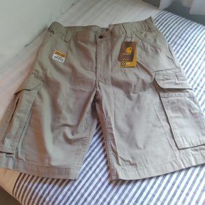 Carhartt Mens Cargo Shorts Light Beige 36 X 11 Brand New!